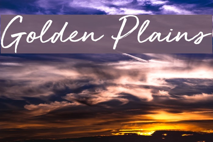 Golden Plains Font examples