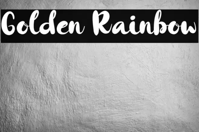 Golden Rainbow Font examples