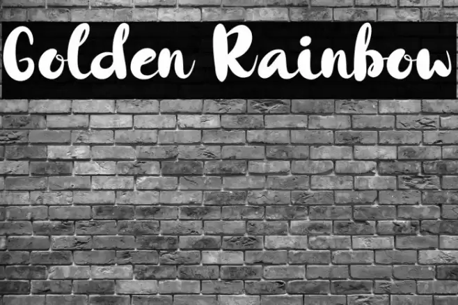 Golden Rainbow Font examples