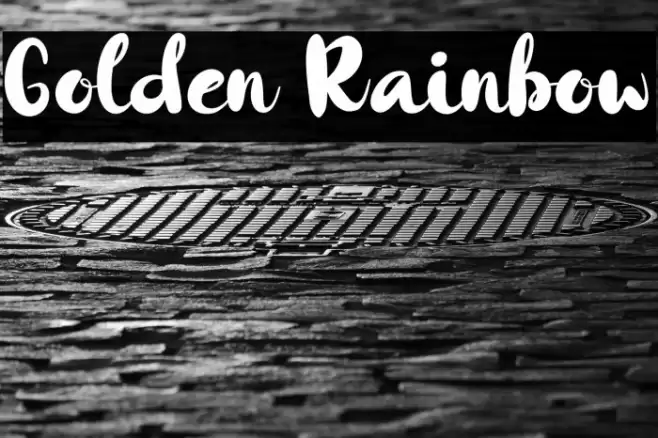 Golden Rainbow Font examples