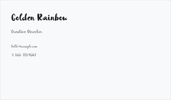 Golden Rainbow Business Card