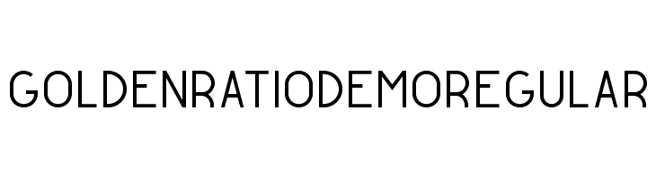 Golden Ratio Demo Regular  font caratteri gratis