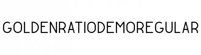 Golden Ratio Demo Regular  Скачать бесплатные шрифты