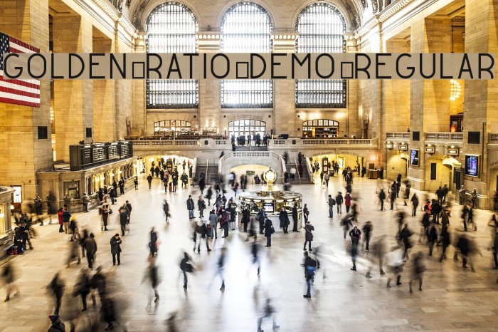 Golden Ratio Demo Regular Font examples