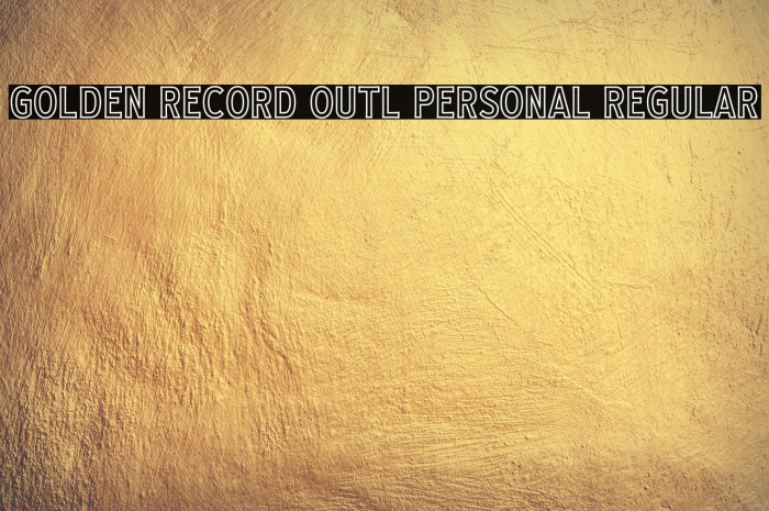 Golden Record Outl PERSONAL Regular Example 1