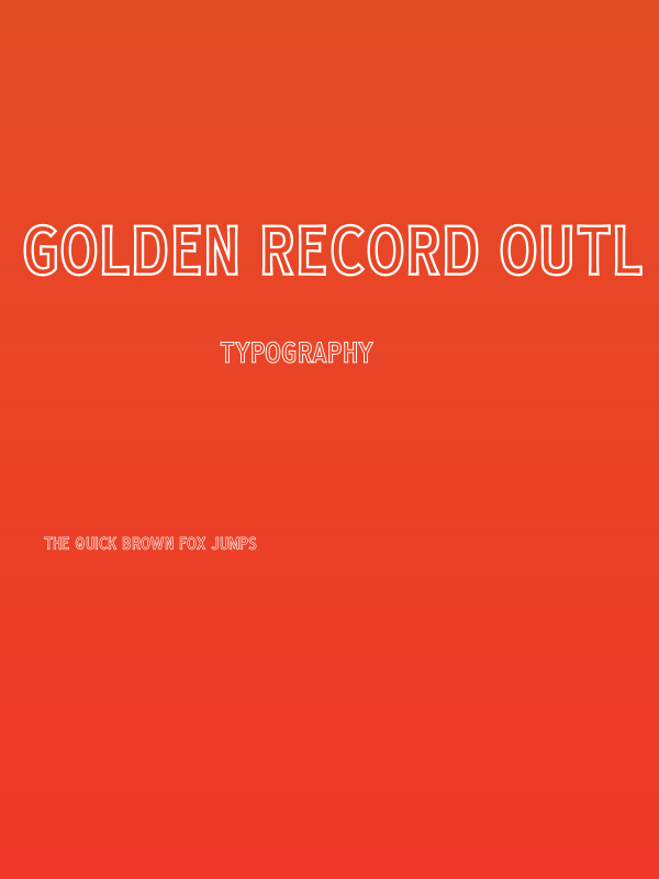 Golden Record Outl PERSONAL Regular Poster