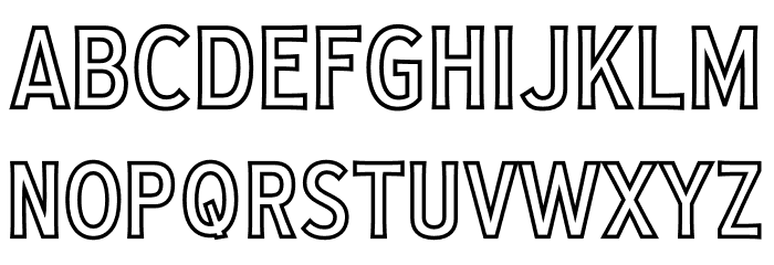 Golden Record Outl PERSONAL Regular Font LOWERCASE