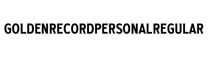 Golden Record PERSONAL Regular  Free Fonts Download