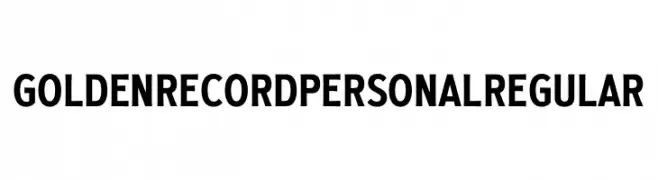 Golden Record PERSONAL Regular  Free Fonts Download