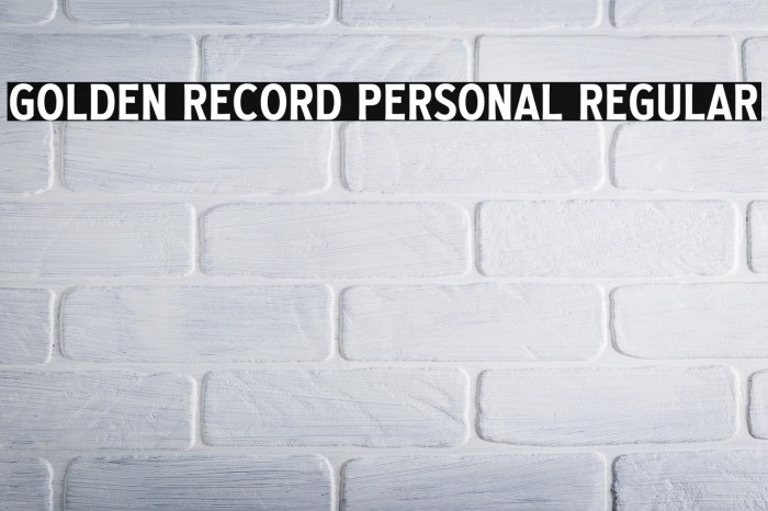 Golden Record PERSONAL Regular Example 2