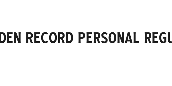Golden Record PERSONAL Regular Logo
