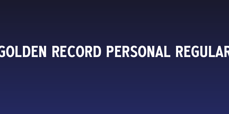 Golden Record PERSONAL Regular Social Header