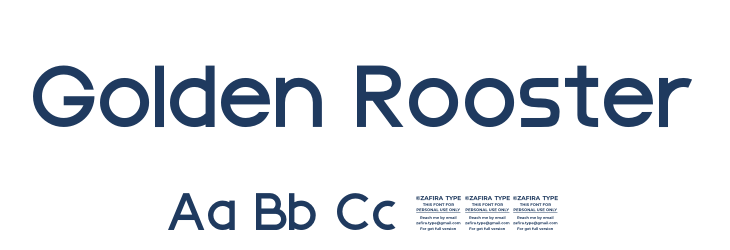 Golden Rooster Font Preview