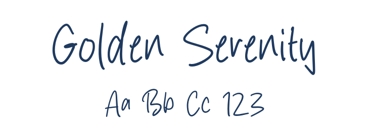 Golden Serenity Font Preview
