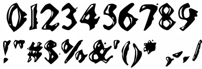 Golden Showers Font Alte caractere