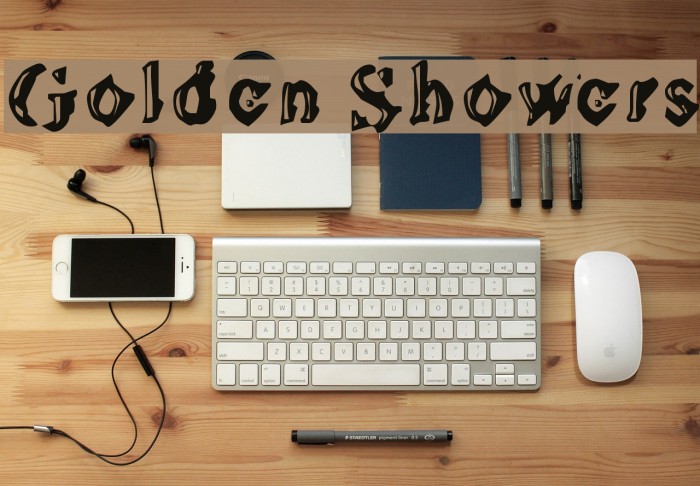 Golden Showers Font examples