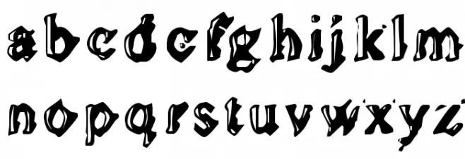 Golden Showers Caratteri MINUSCOLO