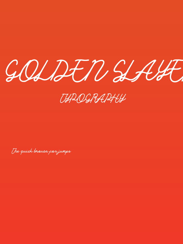 Golden Slayer Poster