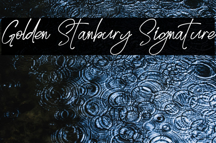 Golden Stanbury Signature Example 2