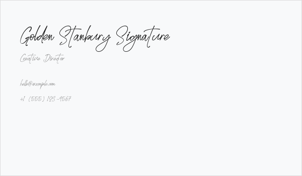 Golden Stanbury Signature Business Card