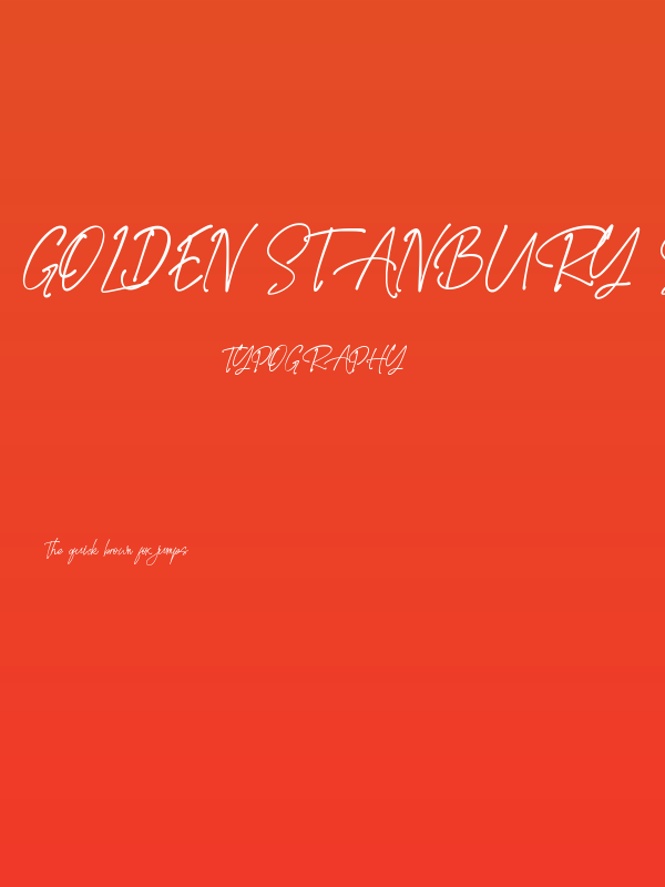 Golden Stanbury Signature Poster
