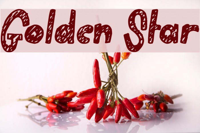 Golden Star Font examples