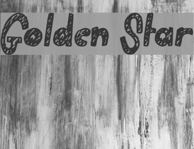 Golden Star Font examples