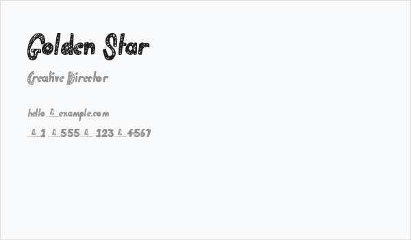 Golden Star Business Card