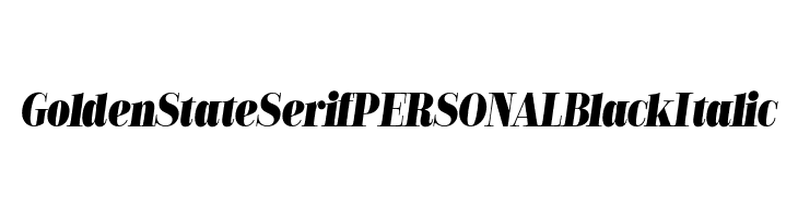 Golden State Serif PERSONAL Black Italic  لخطوط تنزيل