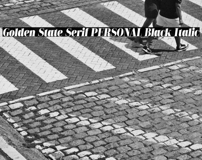 Golden State Serif PERSONAL Black Italic Example 2