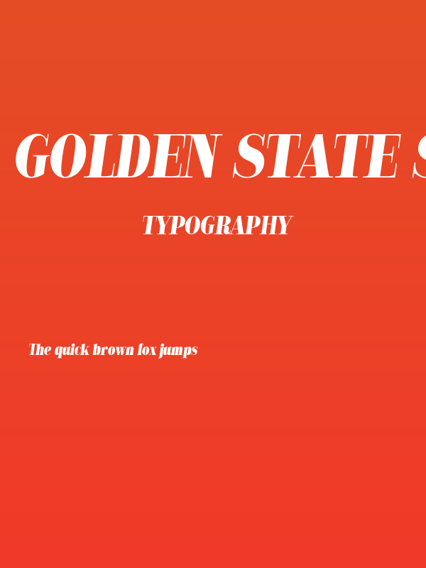Golden State Serif PERSONAL Black Italic Poster