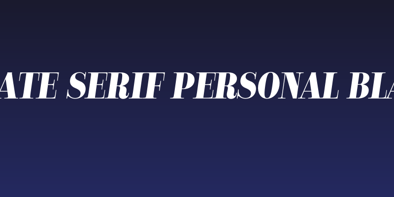 Golden State Serif PERSONAL Black Italic Social Header