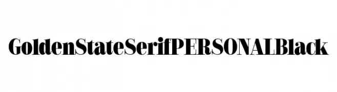 Golden State Serif PERSONAL Black  Frei Schriftart Herunterladen