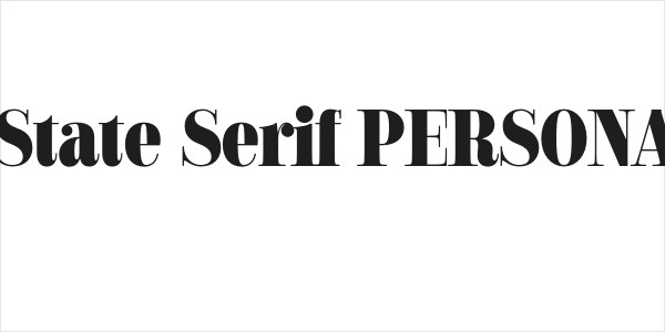 Golden State Serif PERSONAL Black Logo