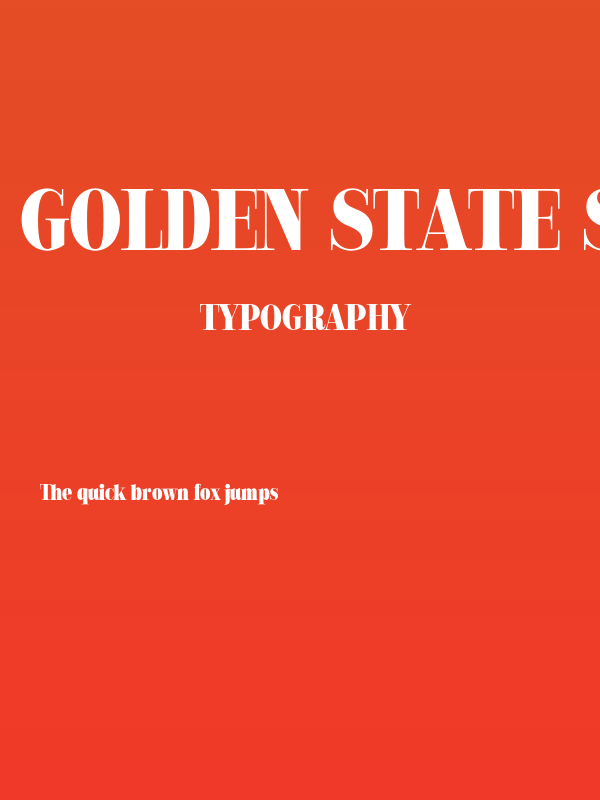 Golden State Serif PERSONAL Black Poster