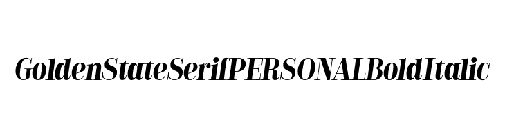 Golden State Serif PERSONAL Bold Italic  لخطوط تنزيل