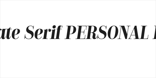 Golden State Serif PERSONAL Bold Italic Logo
