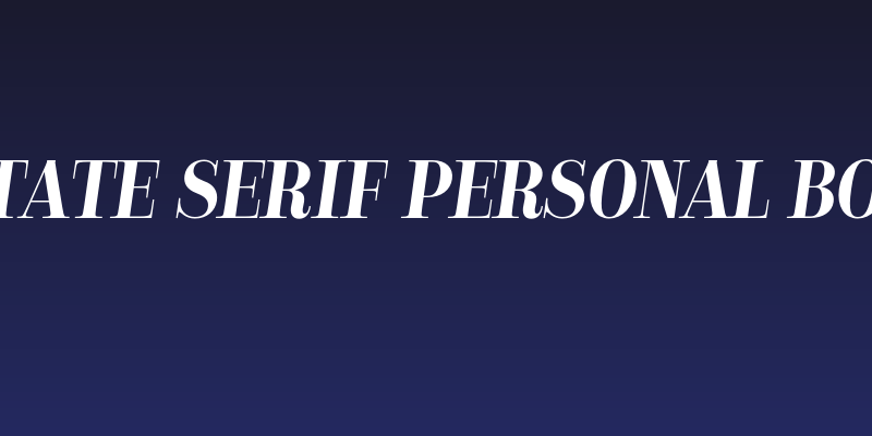 Golden State Serif PERSONAL Bold Italic Social Header