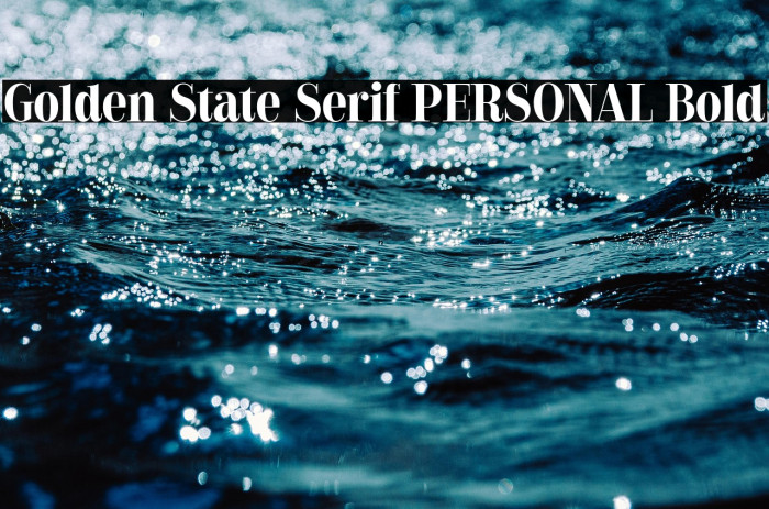 Golden State Serif PERSONAL Bold Example 3