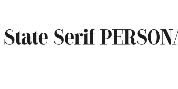 Golden State Serif PERSONAL Bold Logo