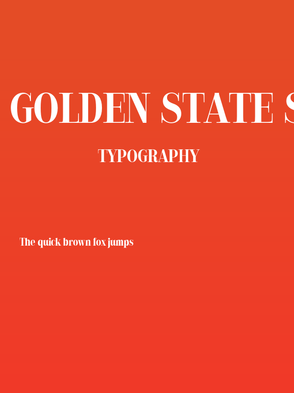Golden State Serif PERSONAL Bold Poster