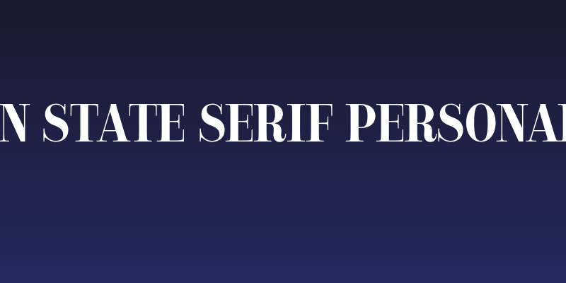 Golden State Serif PERSONAL Bold Social Header