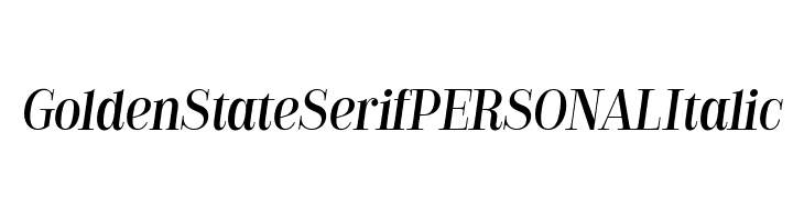 Golden State Serif PERSONAL Italic  لخطوط تنزيل