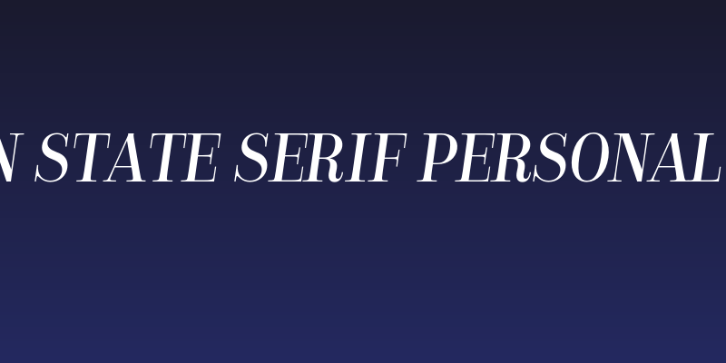 Golden State Serif PERSONAL Italic Social Header