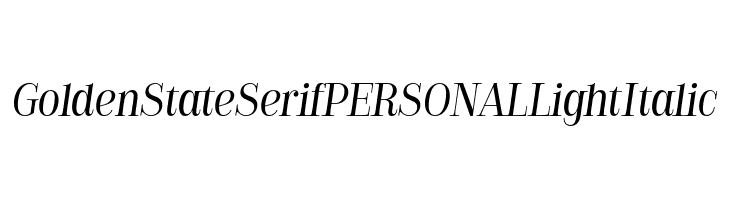 Golden State Serif PERSONAL Light Italic  Frei Schriftart Herunterladen