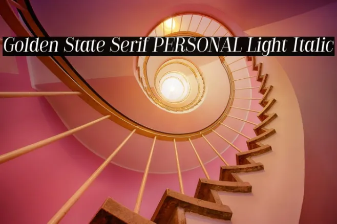 Golden State Serif PERSONAL Light Italic Example 1