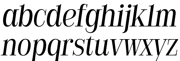 Golden State Serif PERSONAL Light Italic Font LOWERCASE