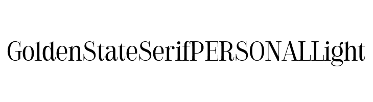 Golden State Serif PERSONAL Light  Frei Schriftart Herunterladen
