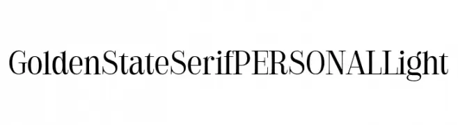 Golden State Serif PERSONAL Light  تنزيل الخطوط