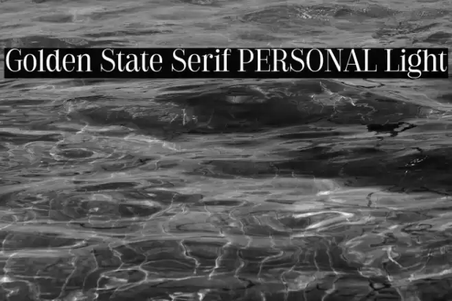 Golden State Serif PERSONAL Light Font examples